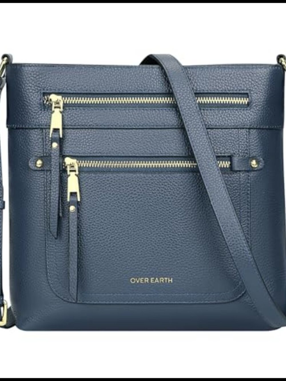 Genuine Leather Crossbody Bag Multi Pocket Purse Travel Work
